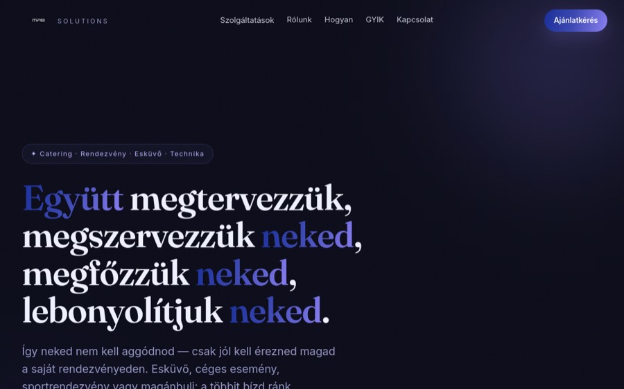 MAB Solutions weboldal képernyőkép